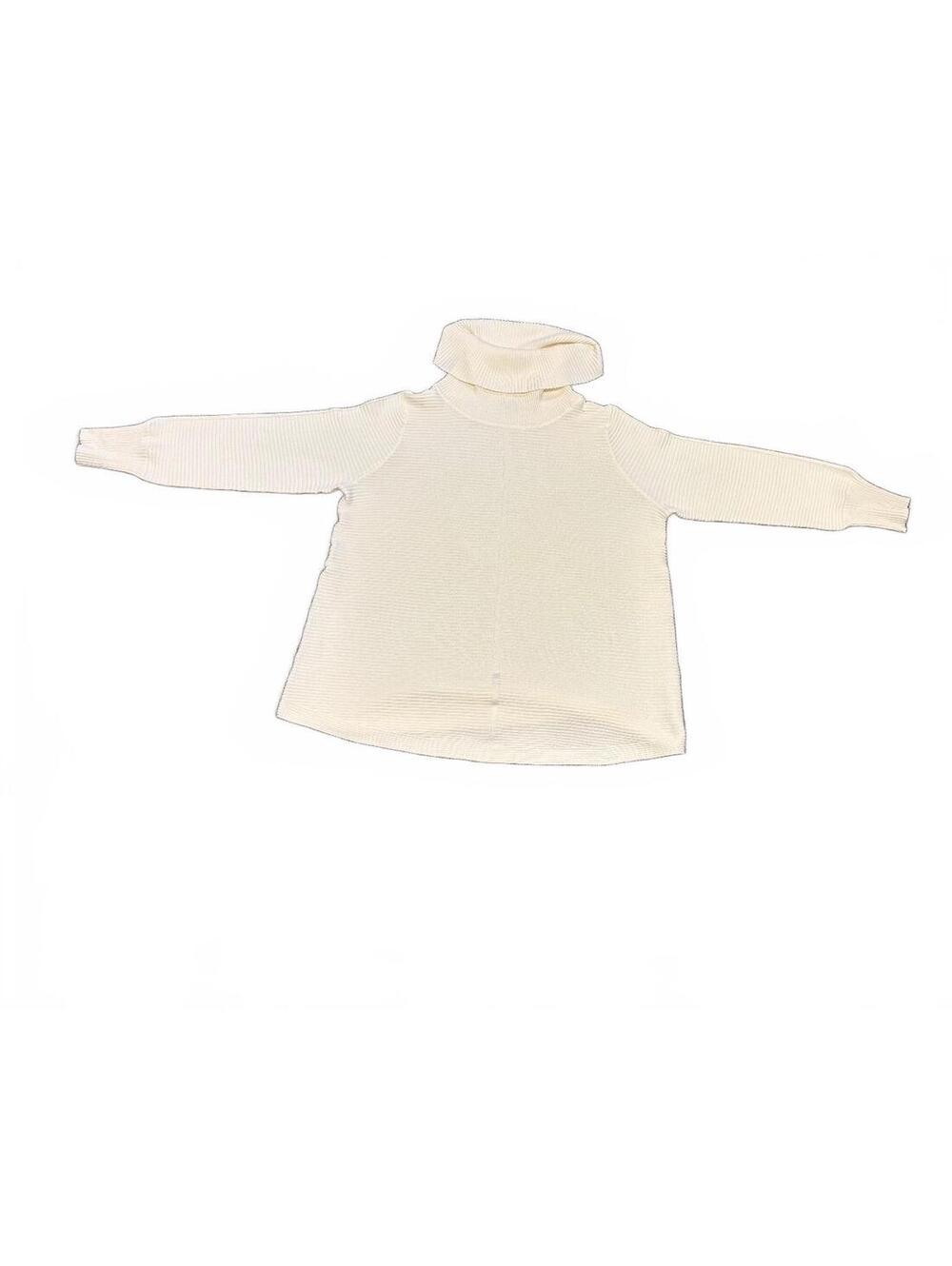 NorthStyle Women's Cream Ribbed Turtleneck Sweater Size 1X